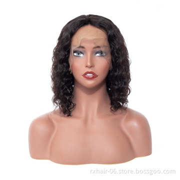 ISEE HAIR Pre plucked Glueless Full Lace Unprocessed Brazilian Natural Wave Bob Short Wavy Hair Wholesale Human Lace Wig